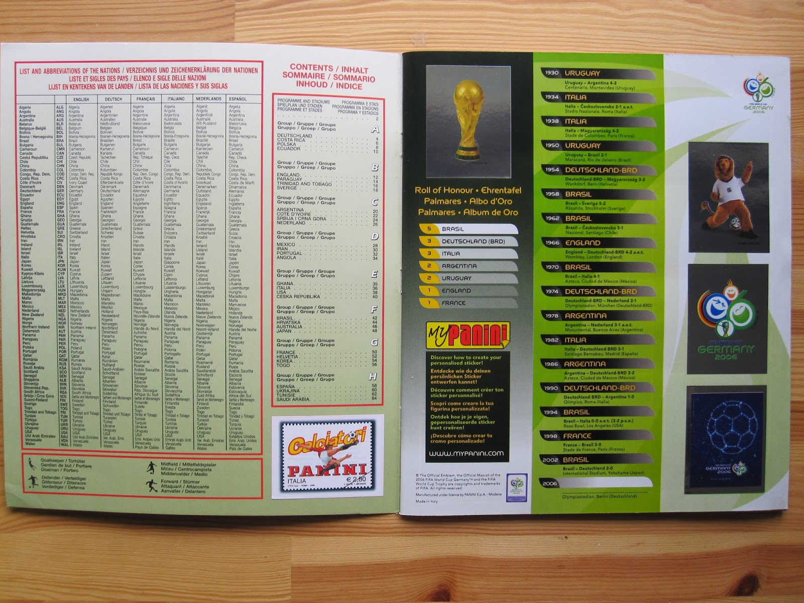 Cartes Panini World Cup 2006 + albums Panini (Euro 2004 +Foot