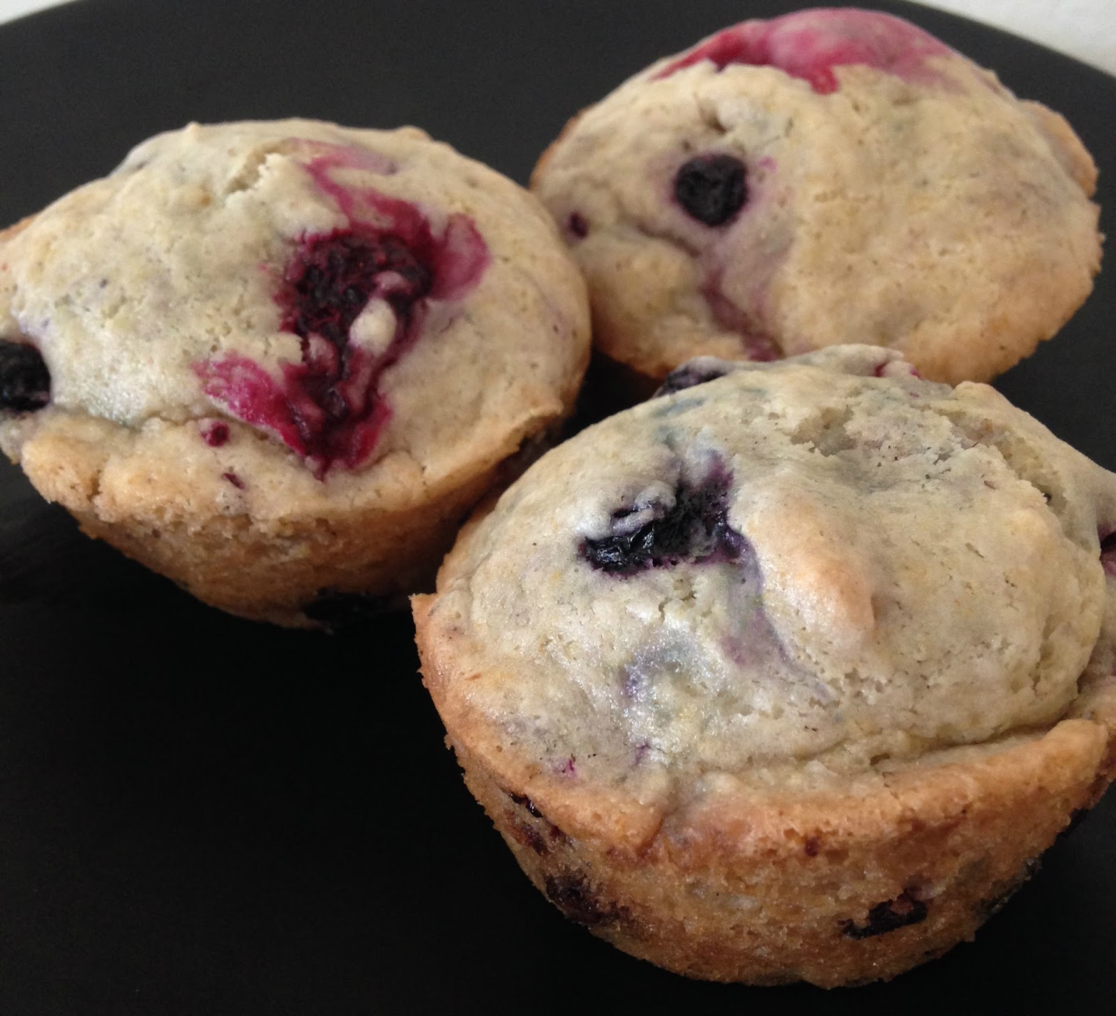 Vegans Have Superpowers Mixed Berry & Cream Cheese Muffins
