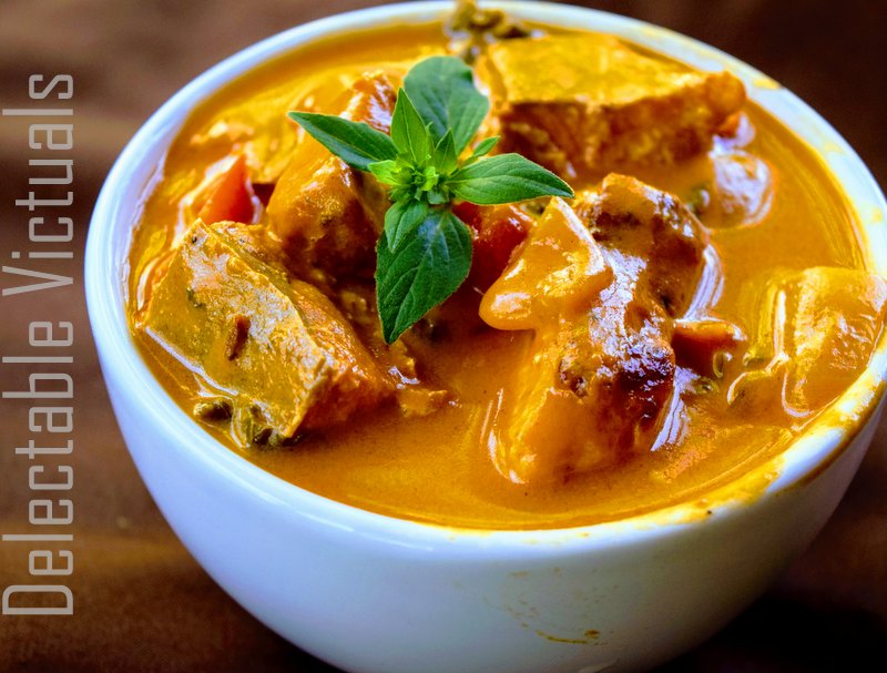 Delectable Victuals Salmon Curry IndianStyle with Coconut Cream