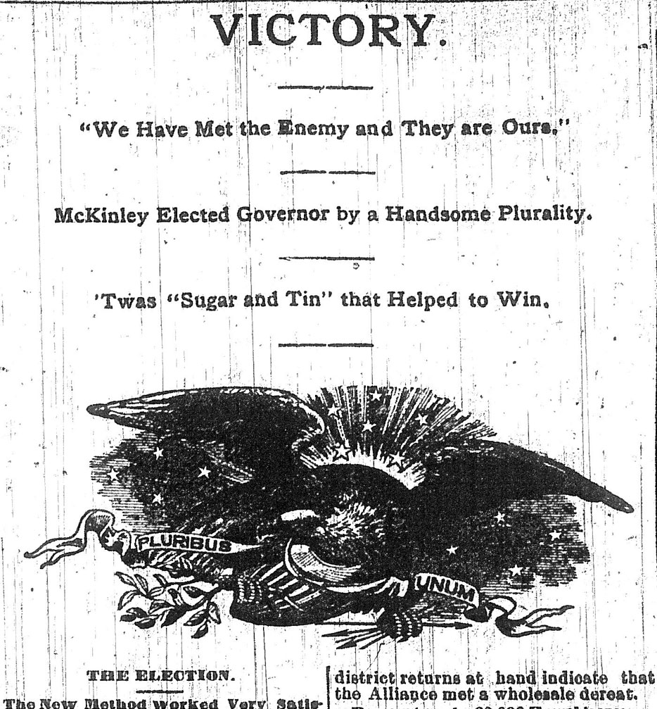 Sandusky History Election of November 3, 1891