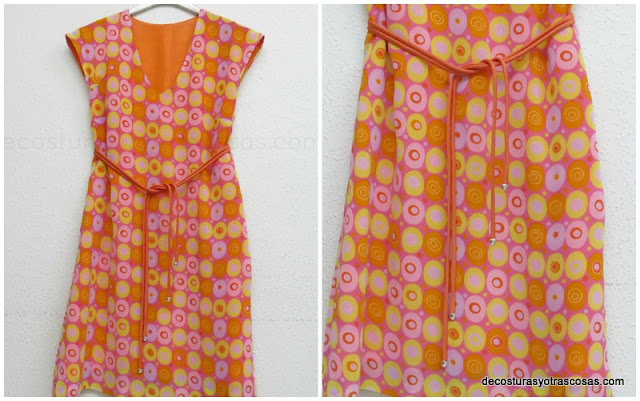 vestido estampado naranja