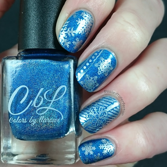 B Nailed To Perfection: CBL Blue, Blue Christmas - MoYou London stamping