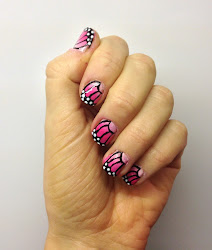 nail ombre pink butterfly tutorial background polish step nailart manicure pedicure