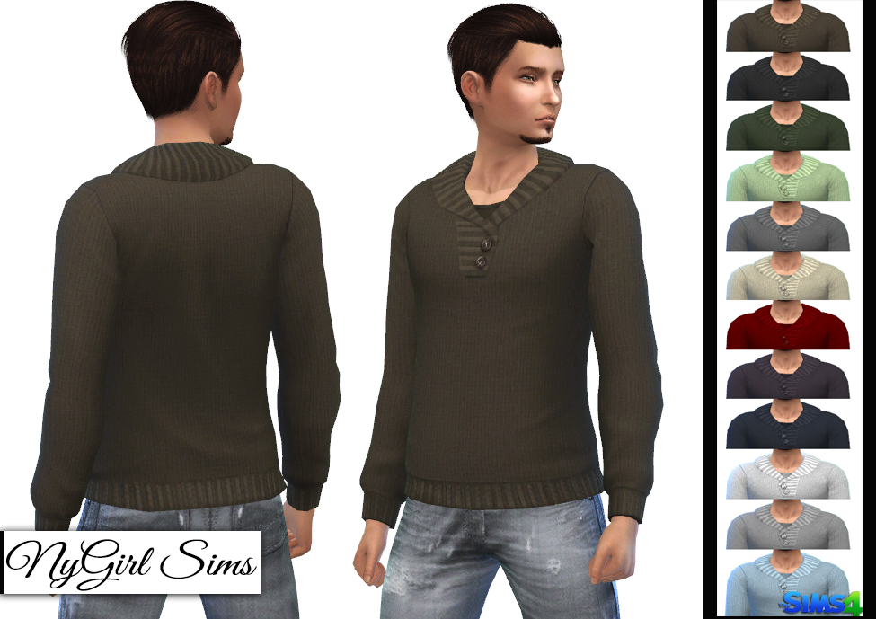 NyGirl Sims 4: Plain Knitted Fisherman's Sweater