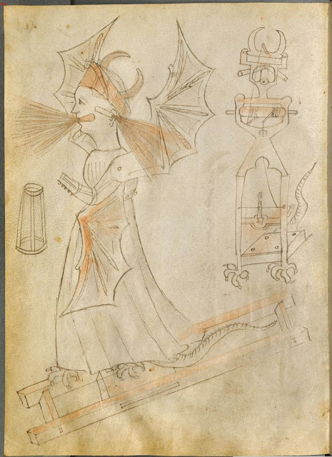 Johannes de Fontana - Bellicorum instrumentorum liber (1420) Feuerhexe