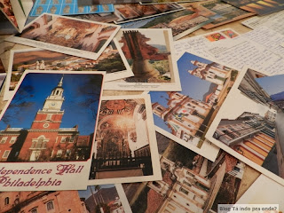 colecionando cartões postais