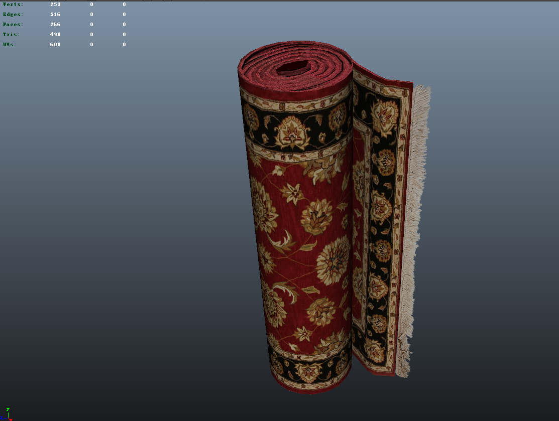 MENG WANG Rolled Up Rugs and Other Simple Props