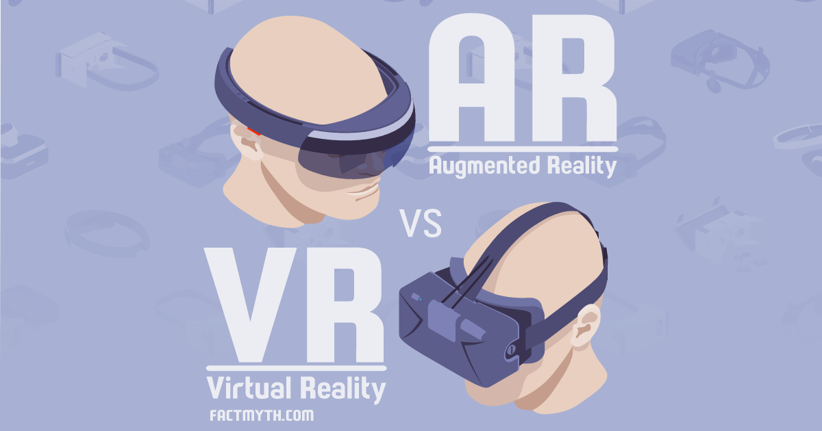 Ilustrasi perbandingan aplikasi AR dan VR yang populer