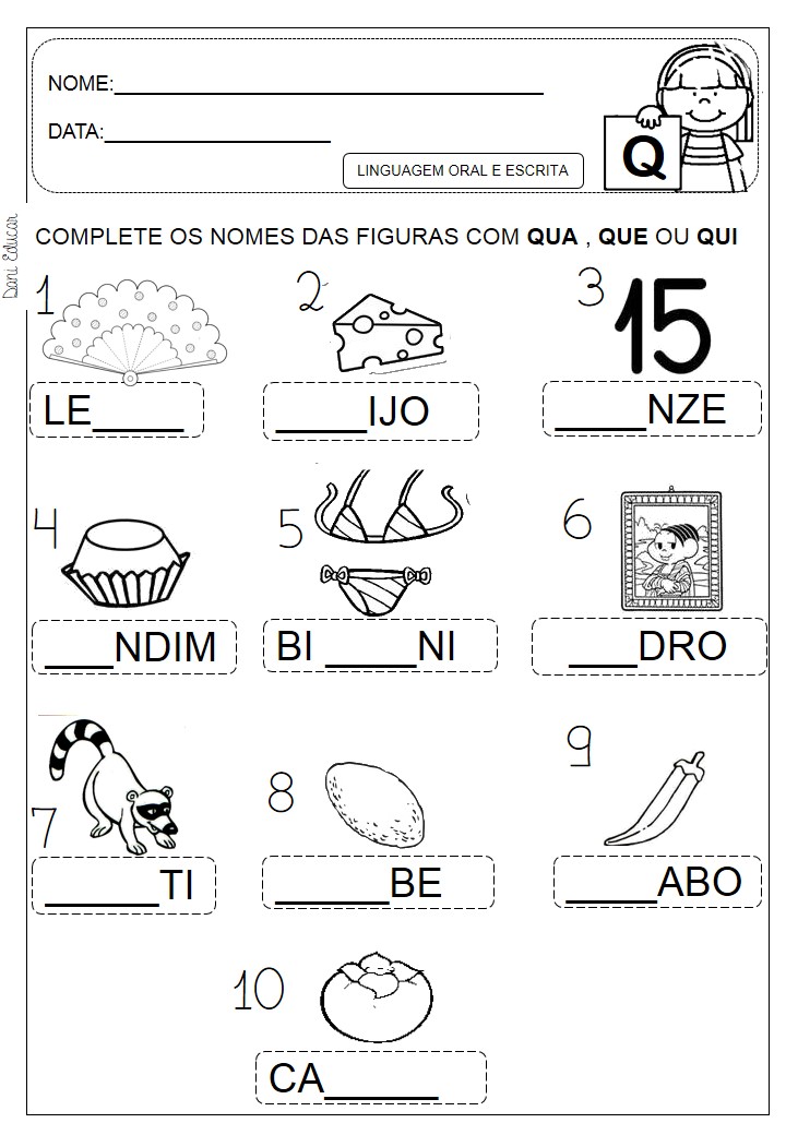 Atividades letra Q