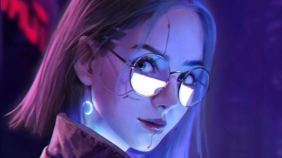 Cyberpunk 2077, Girl, Glasses, 4K, #3.1971