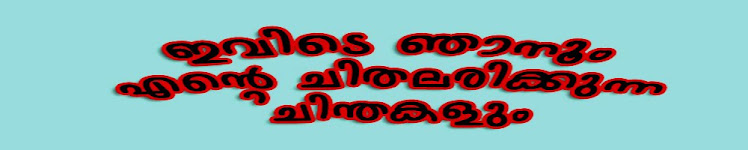 ഇവിടെ ഞാനും എന്റെ ചിതലരിക്കുന്ന  ചിന്തകളും