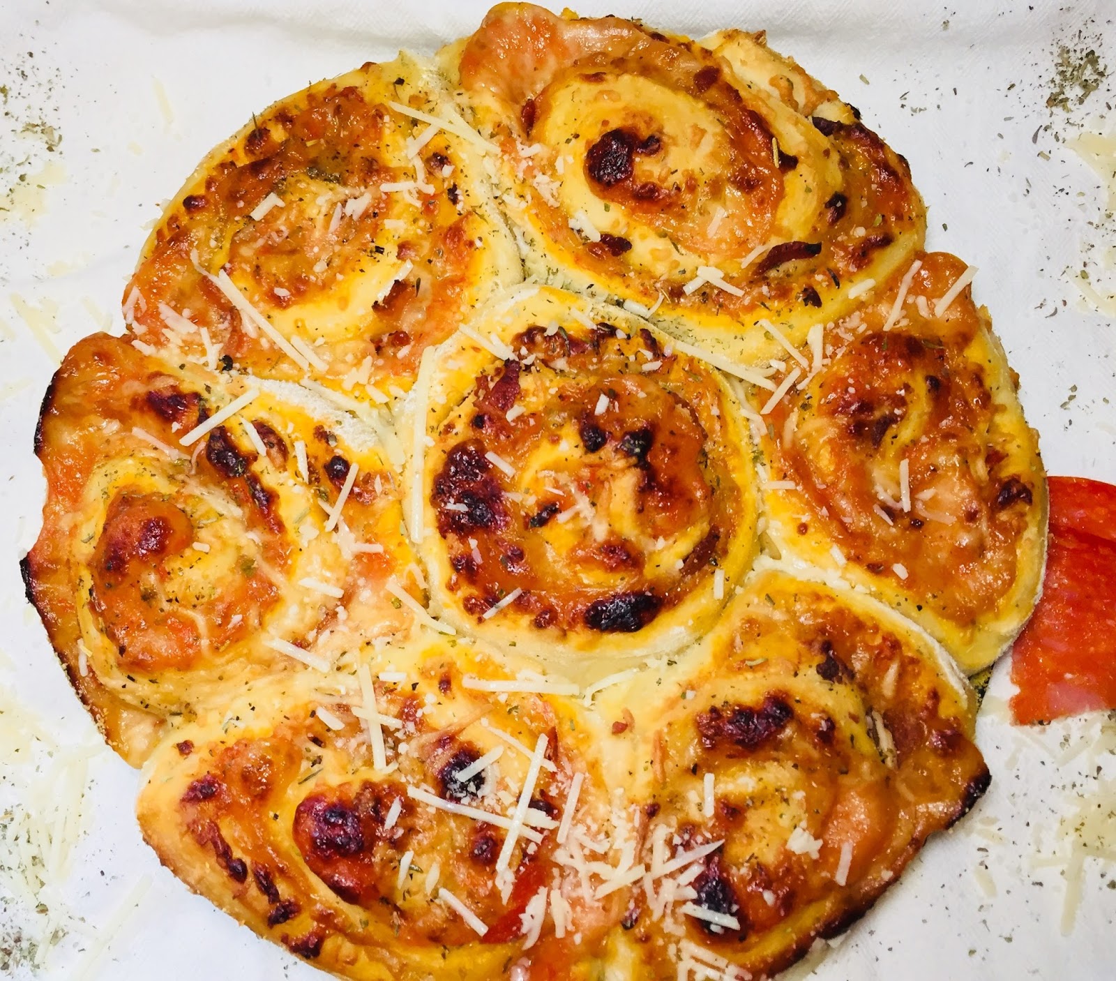 Pepperoni Bacon Pizza Rolls