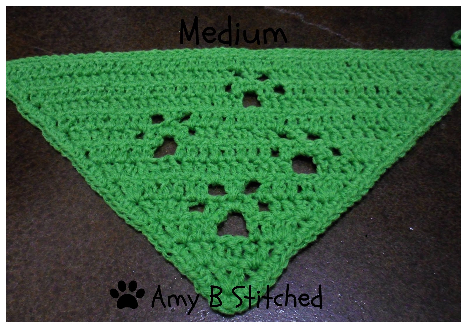 A Stitch At A Time for Amy B Stitched MEANDERING PAW PRINTS PET SCARF FREE Crochet Pattern
