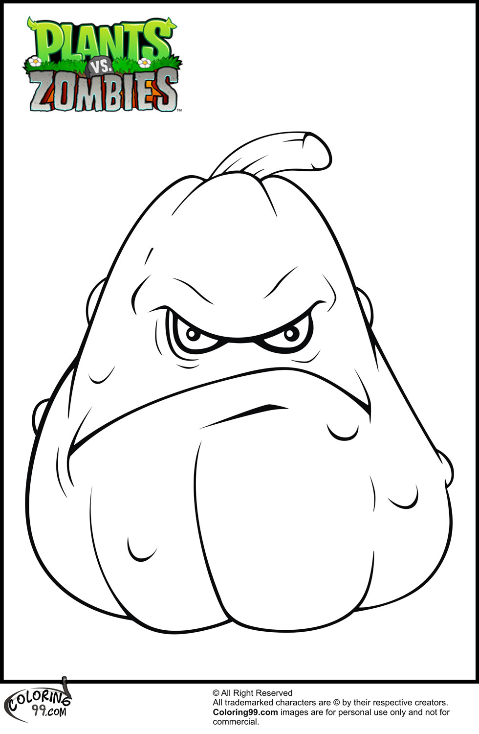 Plants VS Zombies Coloring Pages Minister Coloring
