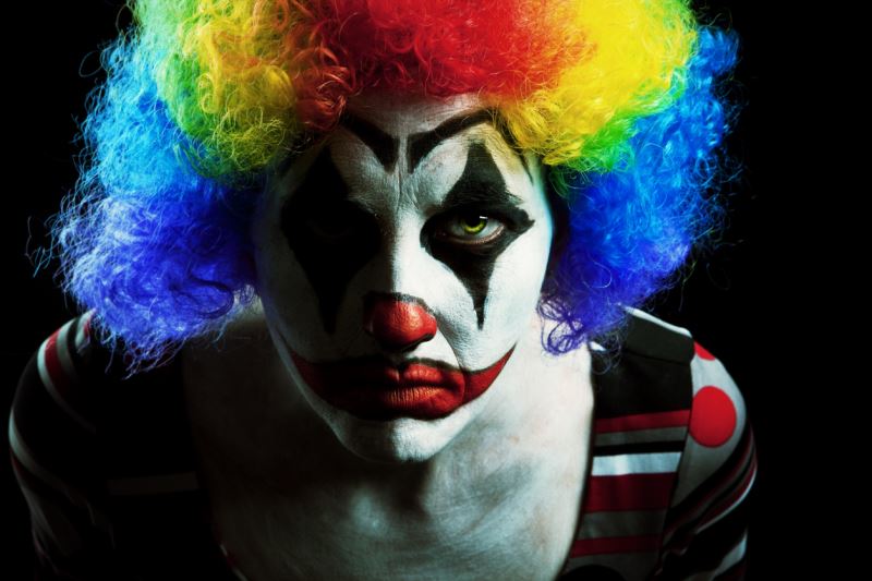 People's extreme fear of clowns Coulrophobia