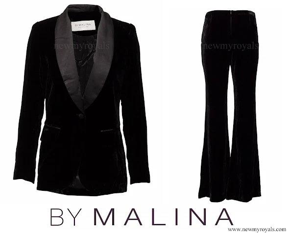 Princess Sofia wore By Malina Alma Tuxedo jacket and Oksana pants in the evening gala.