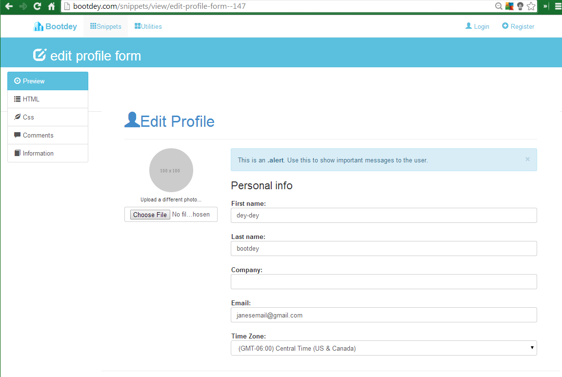 The ASP.NET MVC Club: Step by step how to use the Edit Profile Bootdey ...