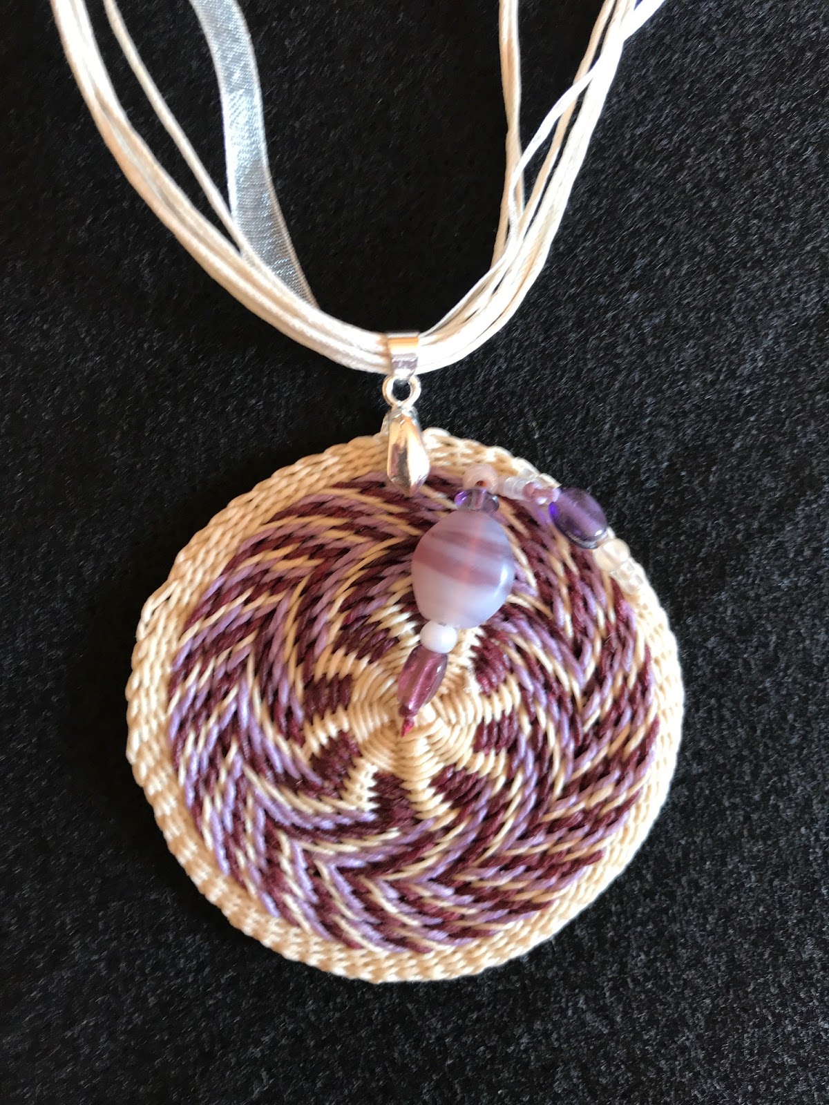 Baskets and more...... Waxed Linen Cord Pendant