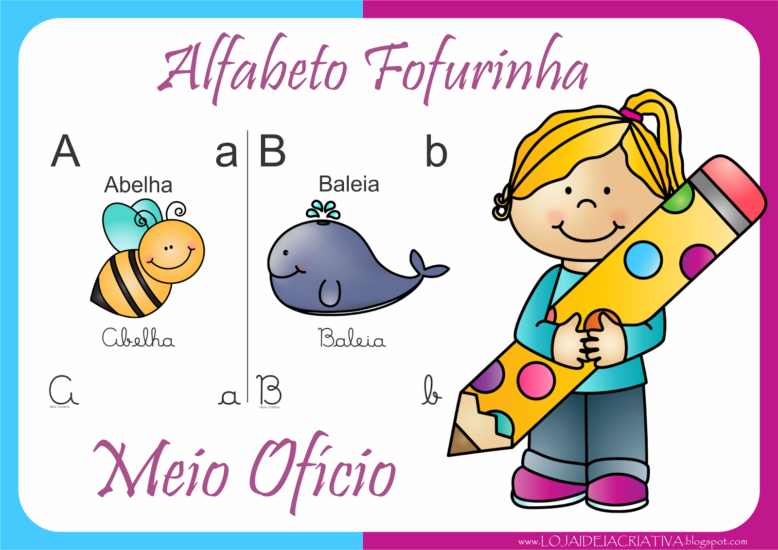 Alfabeto Fofurinha Meio Ofício