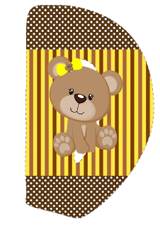 Abecedario con Osita con Lazo Amarillo. Bear with Yellow Bow Alphabet.