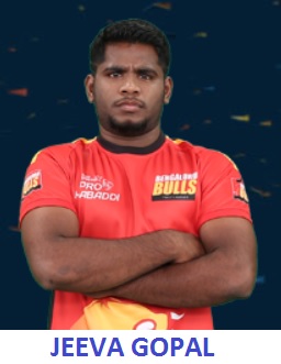 Pro Kabaddi Jeeva Gopal Player Profile Bengaluru Bulls