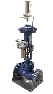 pneumatically actuated control valve with zero bleed controller