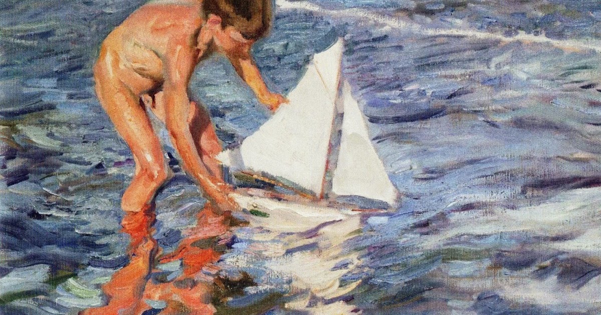 Картина мальчики на пляже