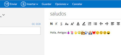 enviar un correo outlook