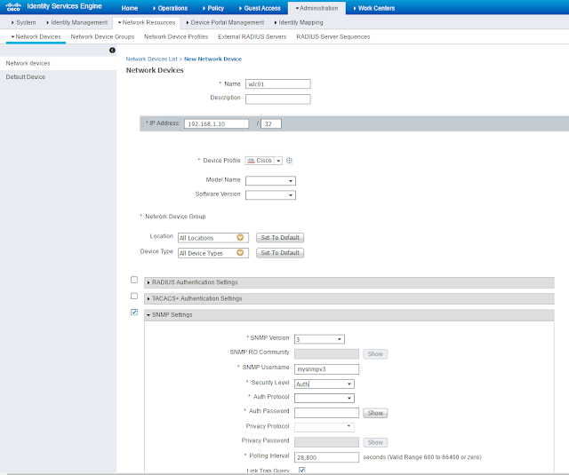 Journey to Wireless & Data Center Adding a SNMP configured device