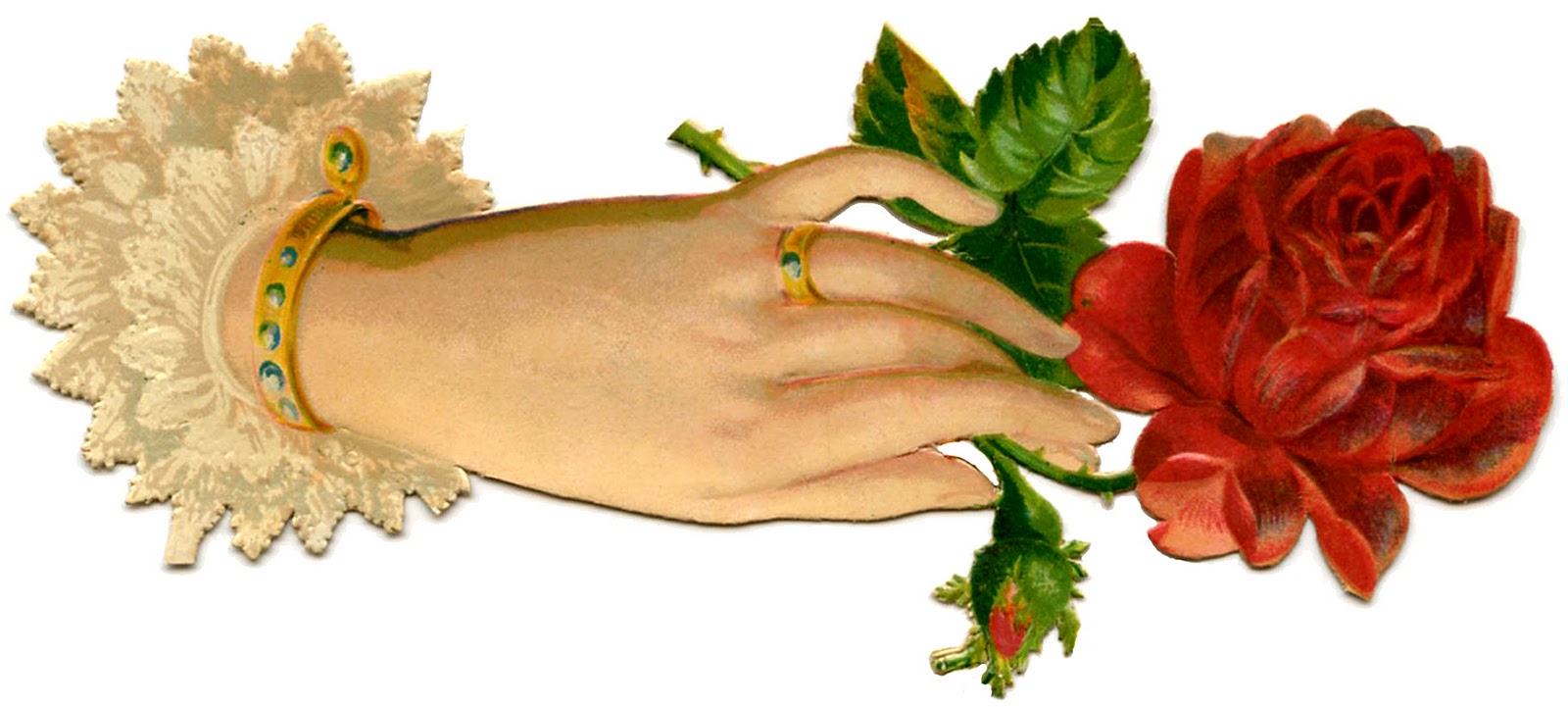 clipart hand holding flower - photo #34
