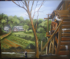 painting of a man's home as he remembers