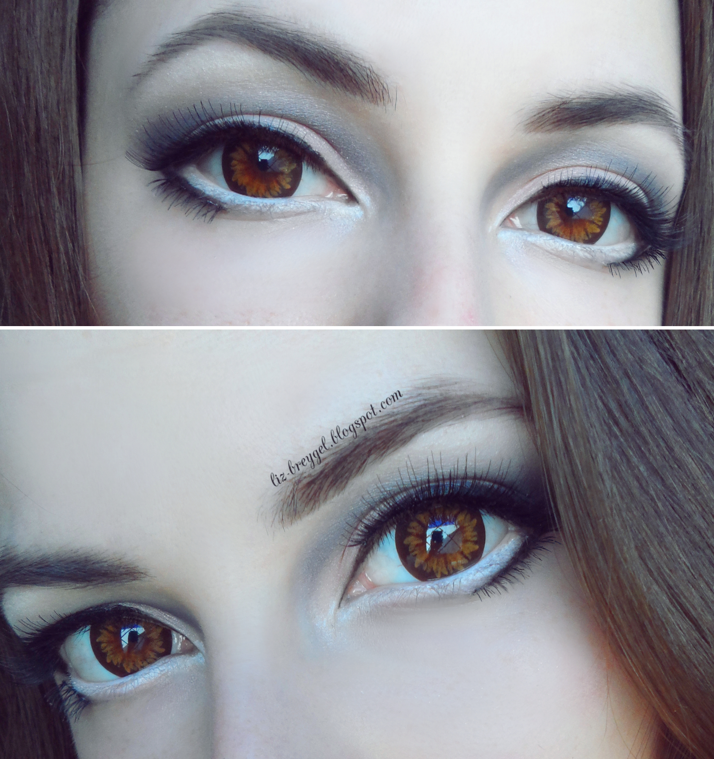 big doll porcelain bjd doll eye look with circle lenses a tutorial and pictures by blogger,  большие кукольные глаза макияж и туториал блог, チュートリアルで目を拡大するアニメの目の外観