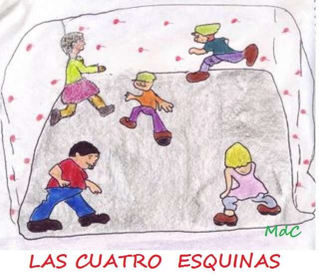 JUEGOS DE NIÑAS Y NIÑOS: LAS CUATRO ESQUINAS JUEGO DE NIÑOS