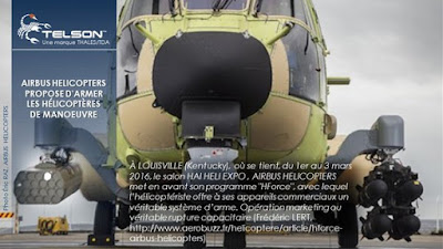 H225M equipado con lanzacohetes de 70mm y misiles Hellfire  © Eric Raz / Airbus Helicopters