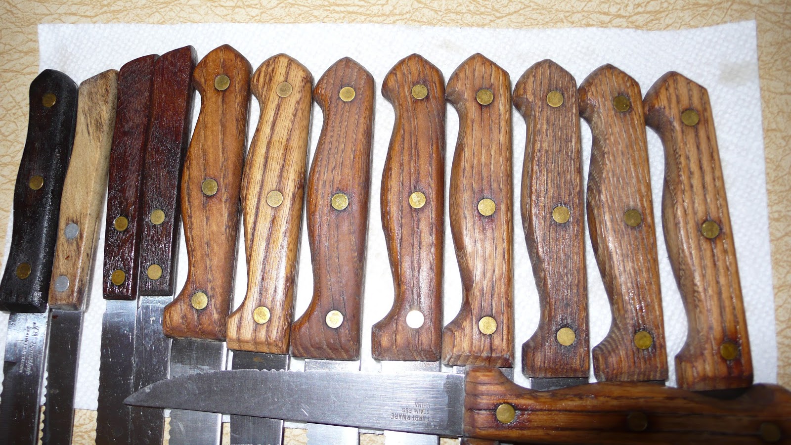 The "Secret" is Gratitude Refinishing Wooden Knife Handle Teak Oil Magic