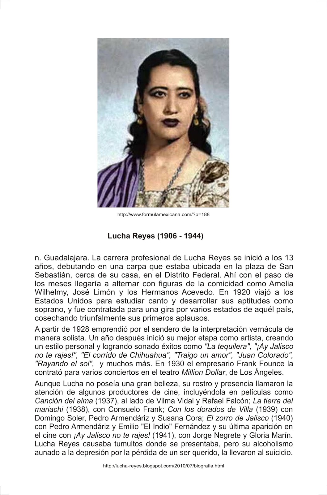Lo Mas Rapido Lucha Reyes Cantante Peruana Biografia Resumen