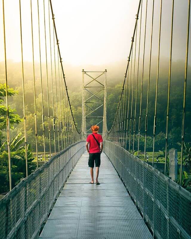 Jembatan Gantung Selopamiro, Jogja - Foto Instagram arfadoni