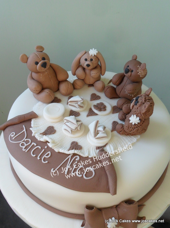 Jo's Cakes Teddy Bear's Picnic Christening Cake