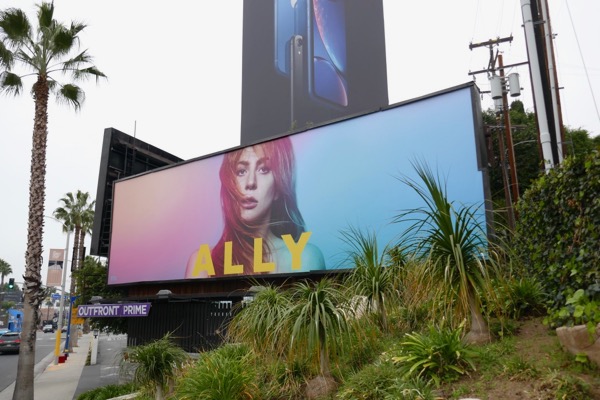 Lady Gaga A Star Is Born Ally billboard Sunset Strip Lady Gaga A Star is Born Ally billboard Sunset Strip