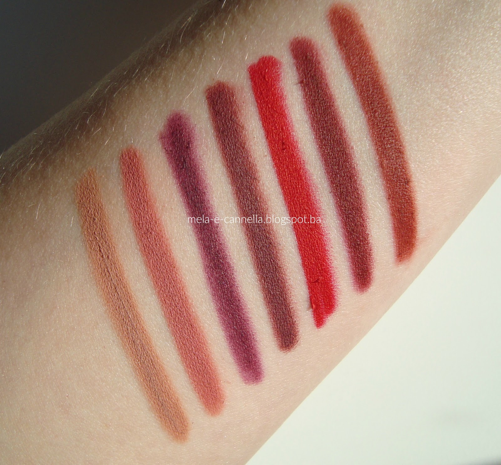 melaecannella Flormar Lip Pencil 231 229 201 222 205