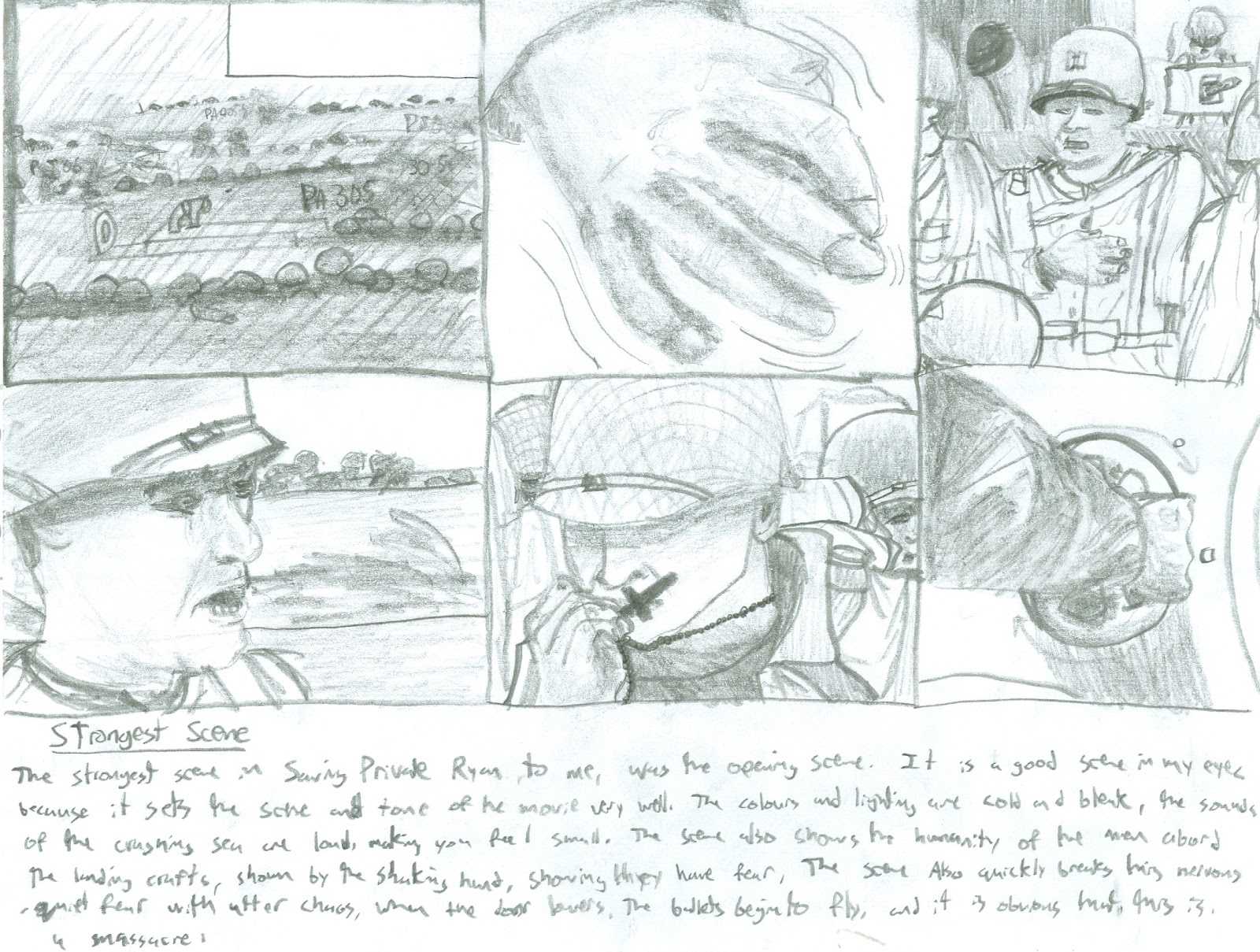 Ryan Way Illustrations Popcorn and Pencils Tutorial Saving Private Ryan