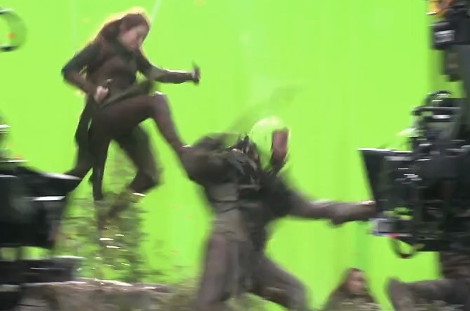 CELLULOID AND CIGARETTE BURNS Evangeline Lilly�s Stunt