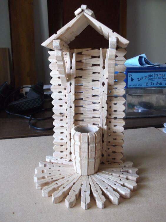 Manualidades con palillos de madera reciclados | Construccion y