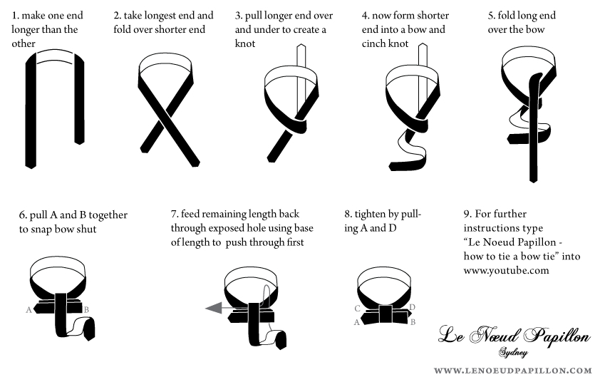 Le Noeud Papillon Of Sydney - For Lovers Of Bow Ties: How To Tie A Bow ...