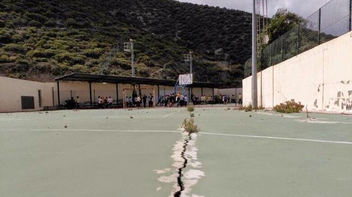 Riesgo de hundimiento cancha colegio Juan Negrín, Las Palmas de Gran Canaria