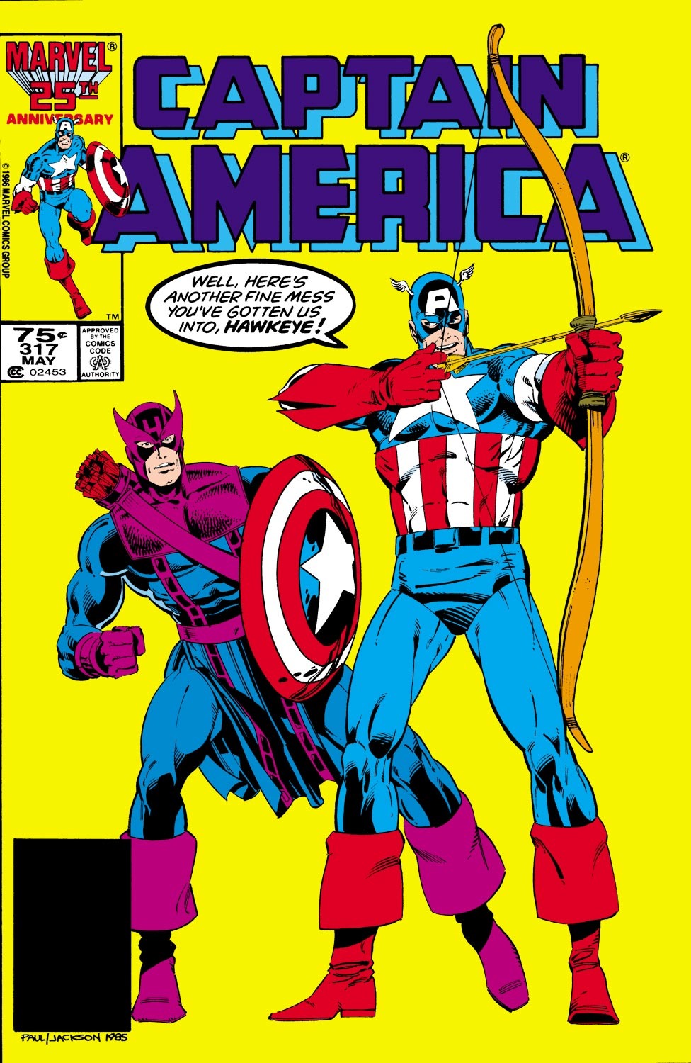 Read online Captain America (1968) comic -  Issue #317 - 1