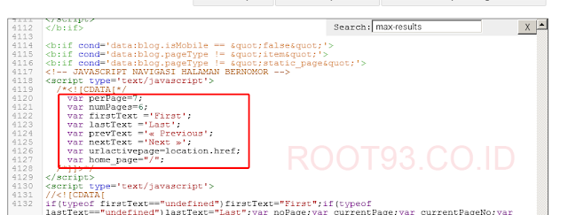 Javascript Navigasi Halaman Bernomor