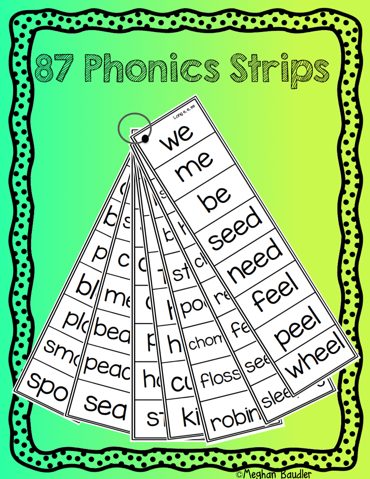 The creative colorful classroom phonics strips 