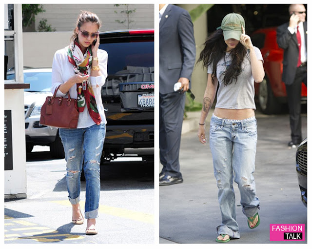 Jessica Alba vs Megan Fox in jeans - Who looks great.