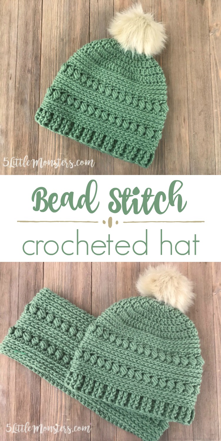 5 Little Monsters Bead Stitch Crochet Hat
